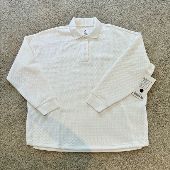 Lululemon Textured Long Sleeve Polo Shirt - Picture 5 of 7